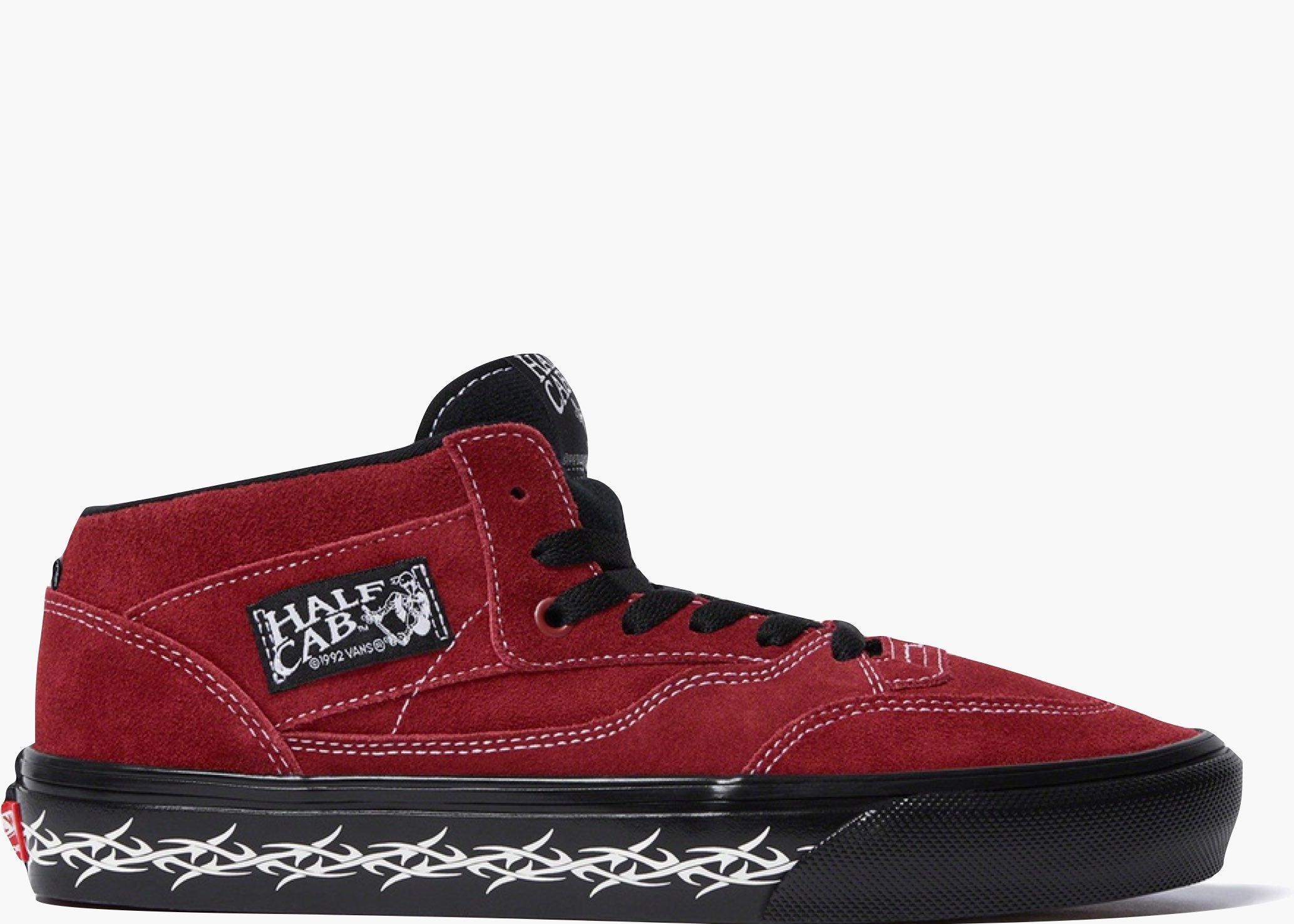 Vans Skate Half Cab Supreme Tribal Barbed Wire Burgundy Hype Clothinga Limited Edition