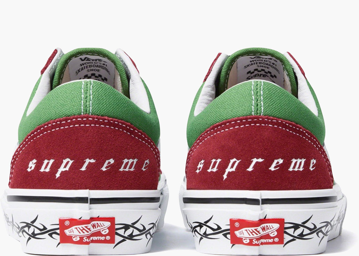 Vans Skate Old Skool Supreme Tribal Barbed Wire Green Hype Clothinga Limited Edition