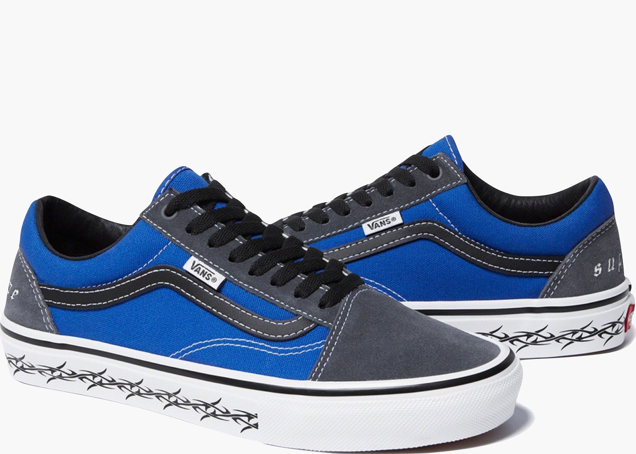 Vans Skate Old Skool Supreme Tribal Barbed Wire Royal Hype Clothinga Limited Edition