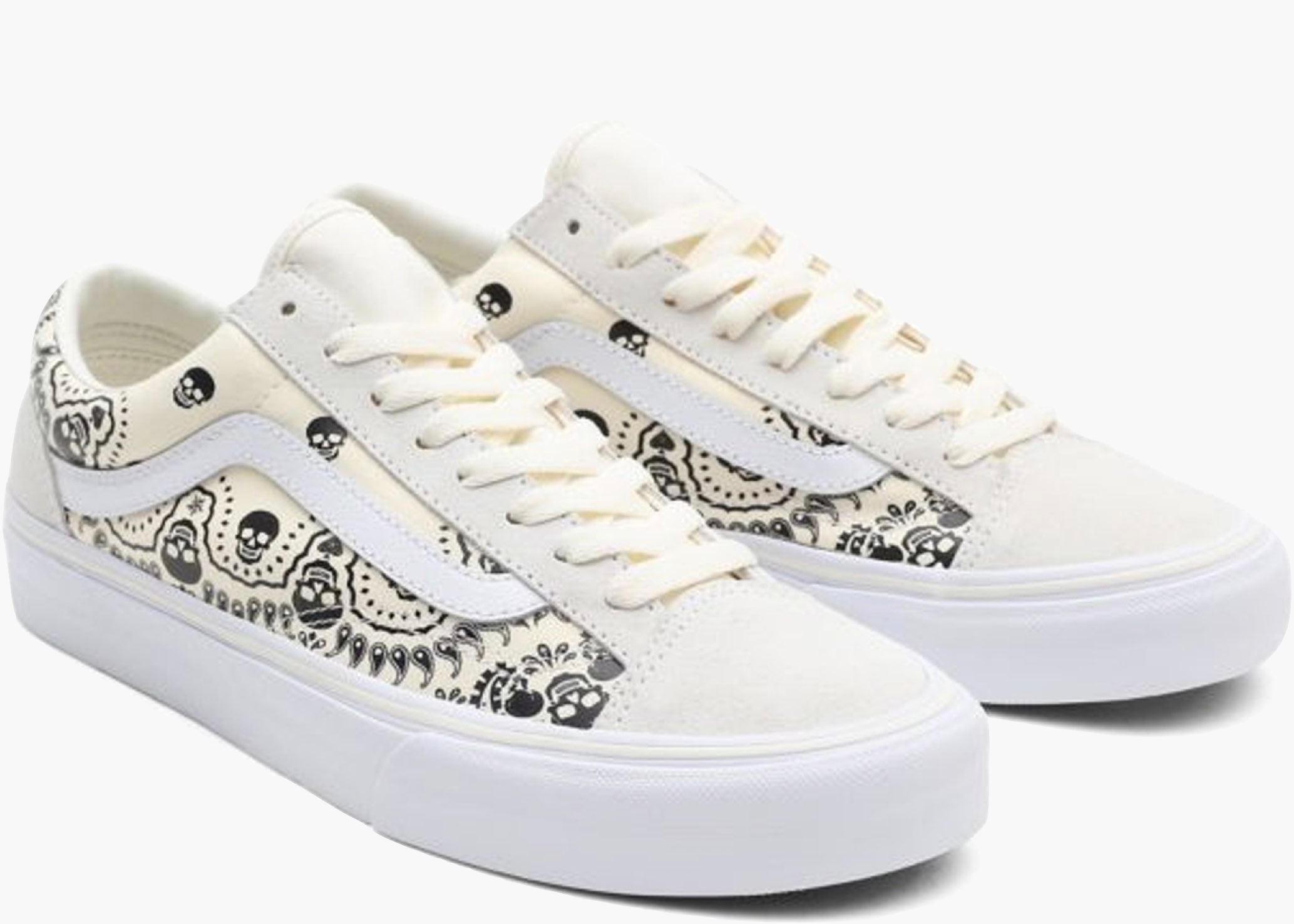 Vans Style 36 Skull Bandanna White Black