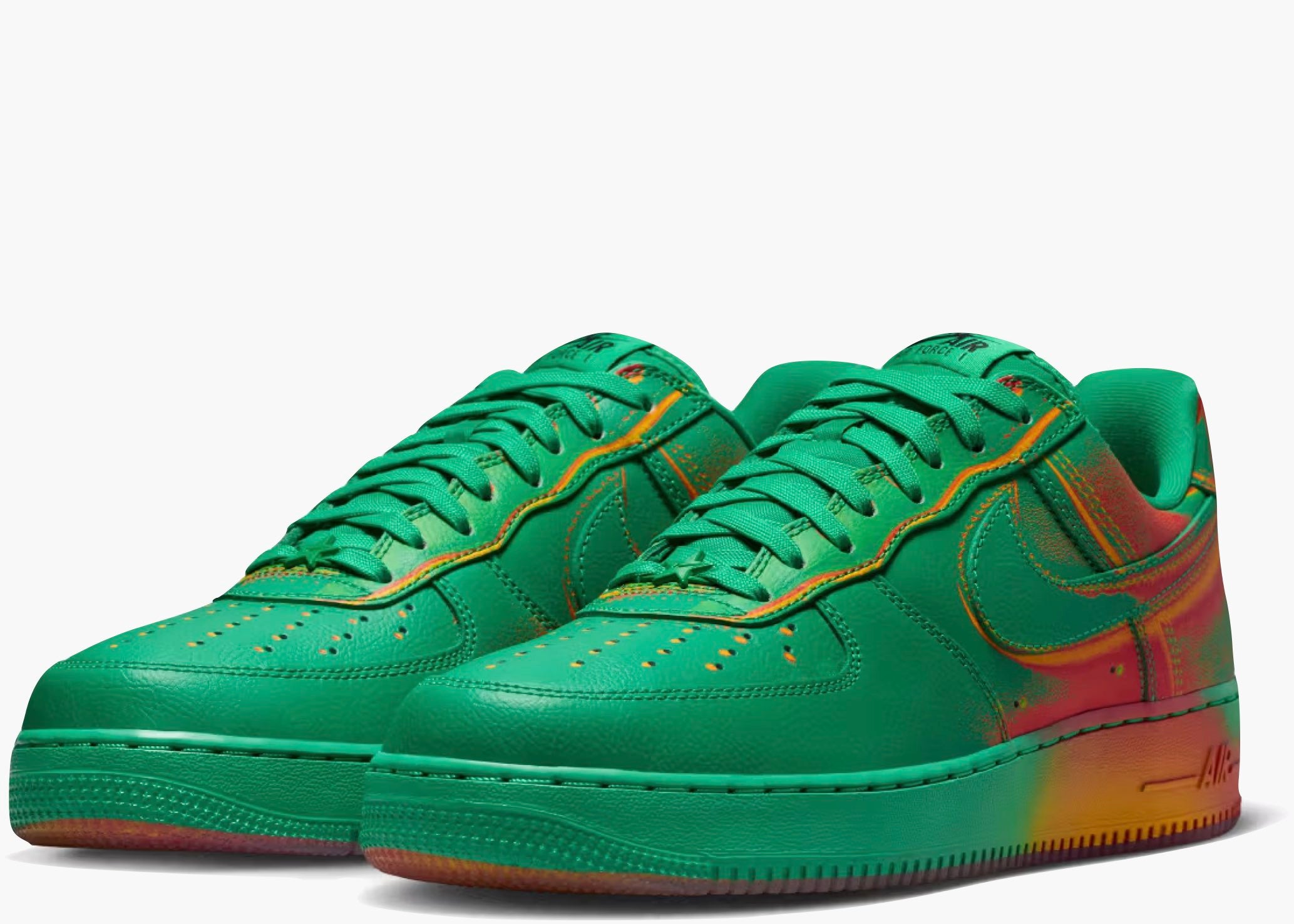 Nike Air Force 1 Low '07 Stadium Green Crimson IB6834-300 hype clothinga limitede edition