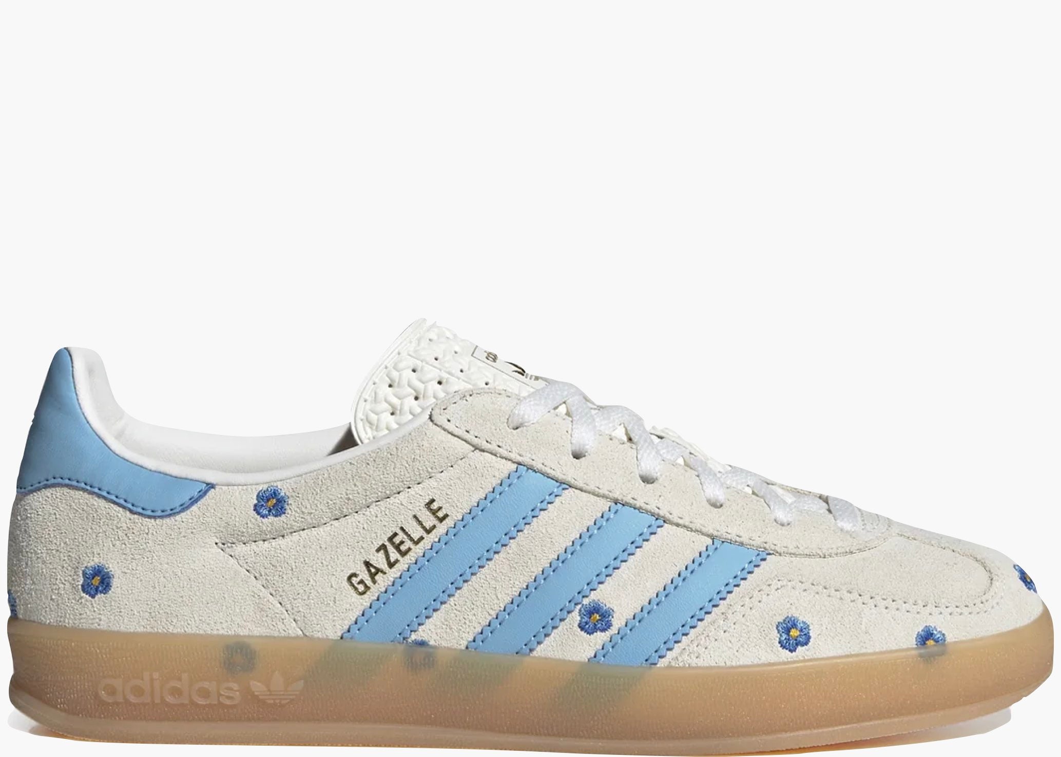 ADIDAS GAZELLE INDOOR LIGHT BLUE FLORAL (W) IF4491 hype clothinga limited edition.
