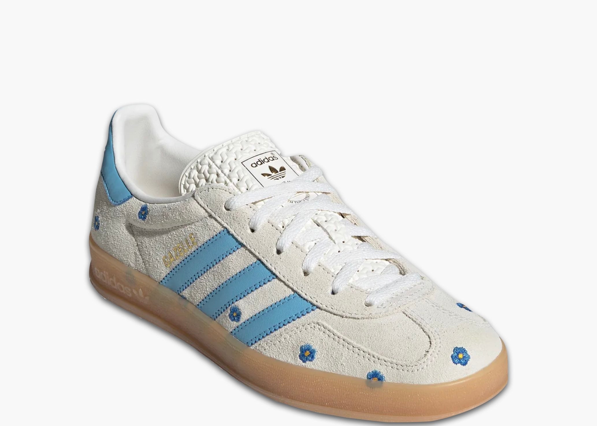 ADIDAS GAZELLE INDOOR LIGHT BLUE FLORAL (W) IF4491 hype clothinga limited edition.