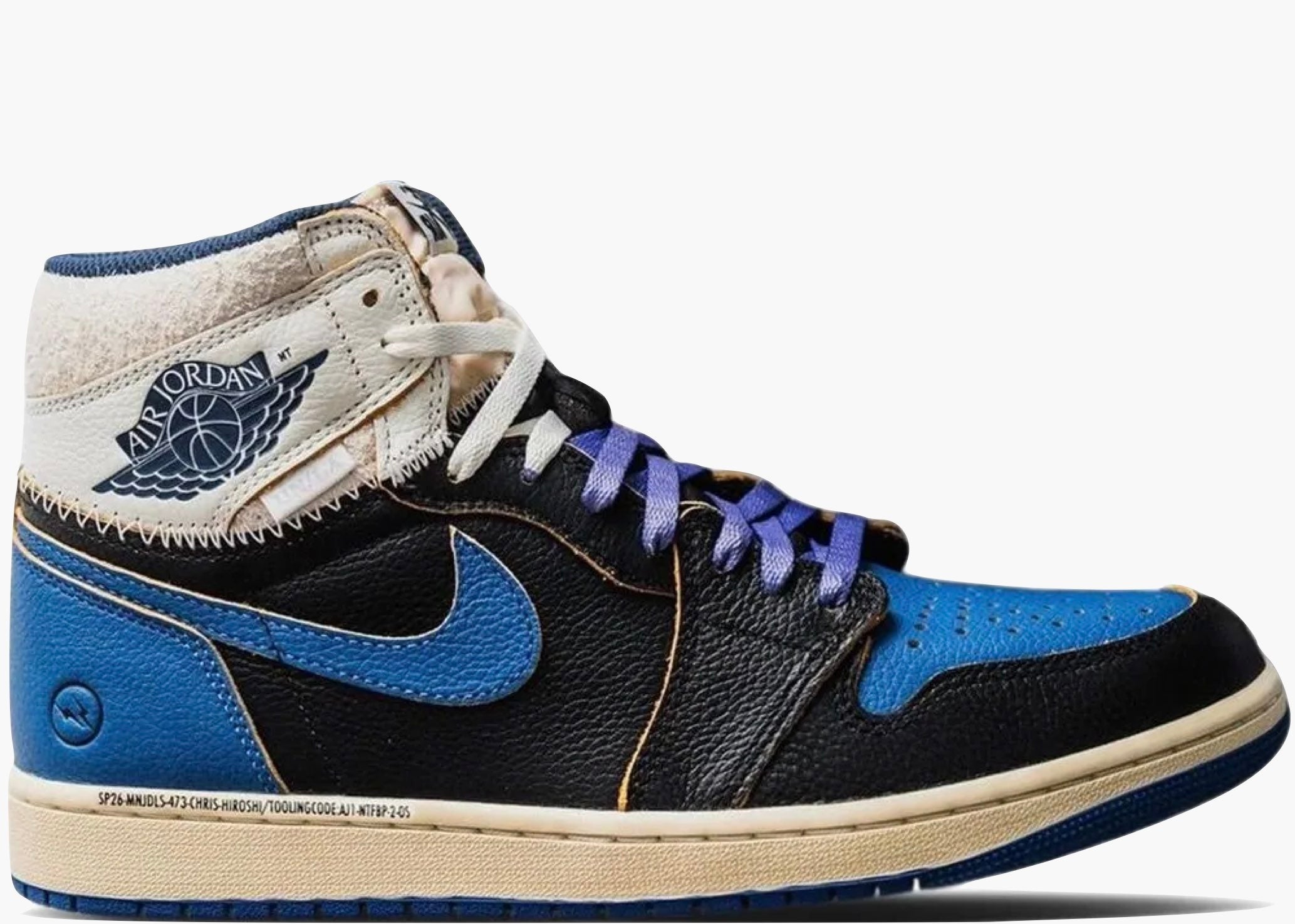 Nike Air Jordan 1 Retro High OG SP Fragment x Union LA Sport Royal 
IO7847-001 hype clothinga limited edition