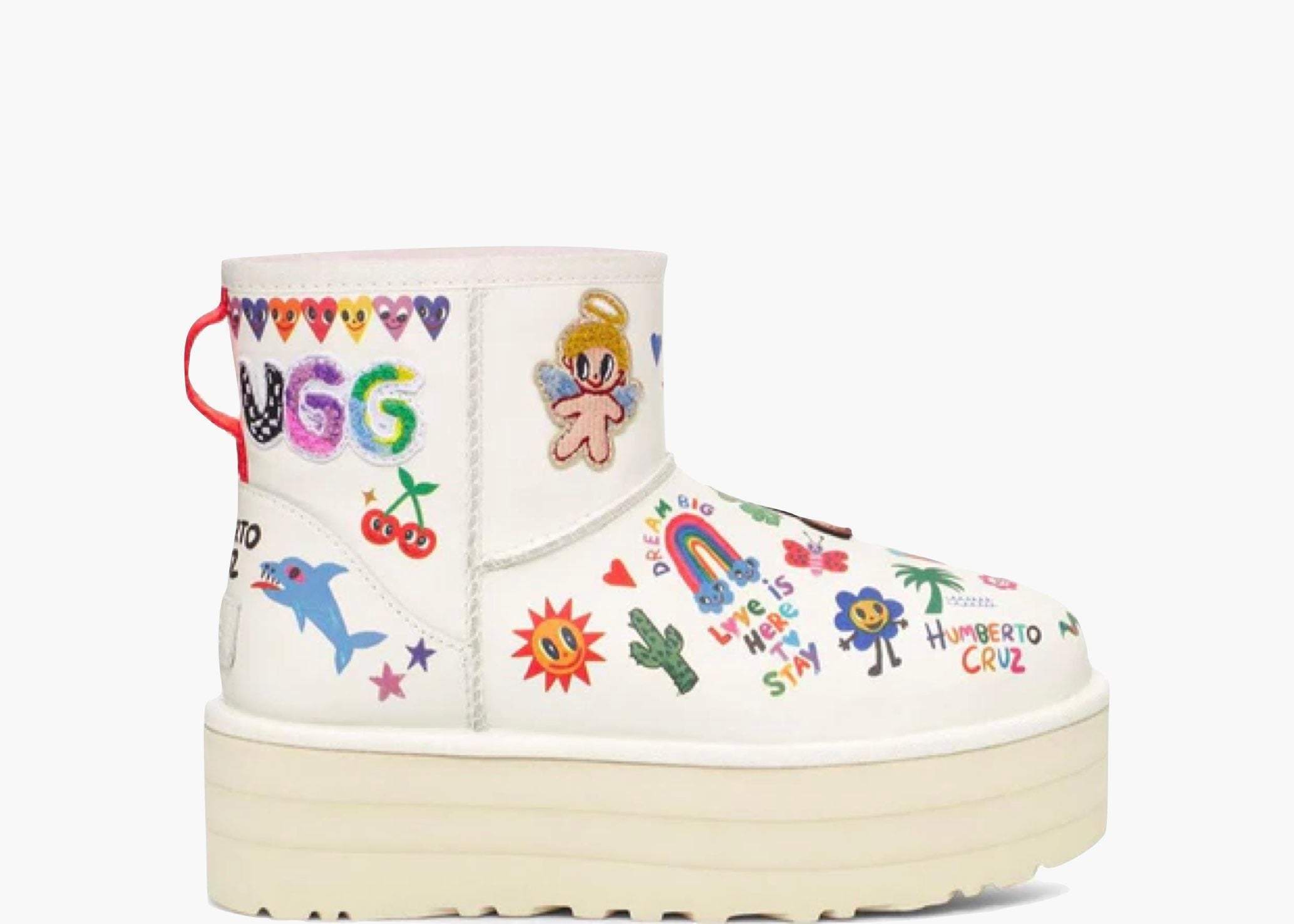 UGG Classic Mini Platform Boot Pop Sketch (W)1153065-WHT Hype Clothinga Limited Edition