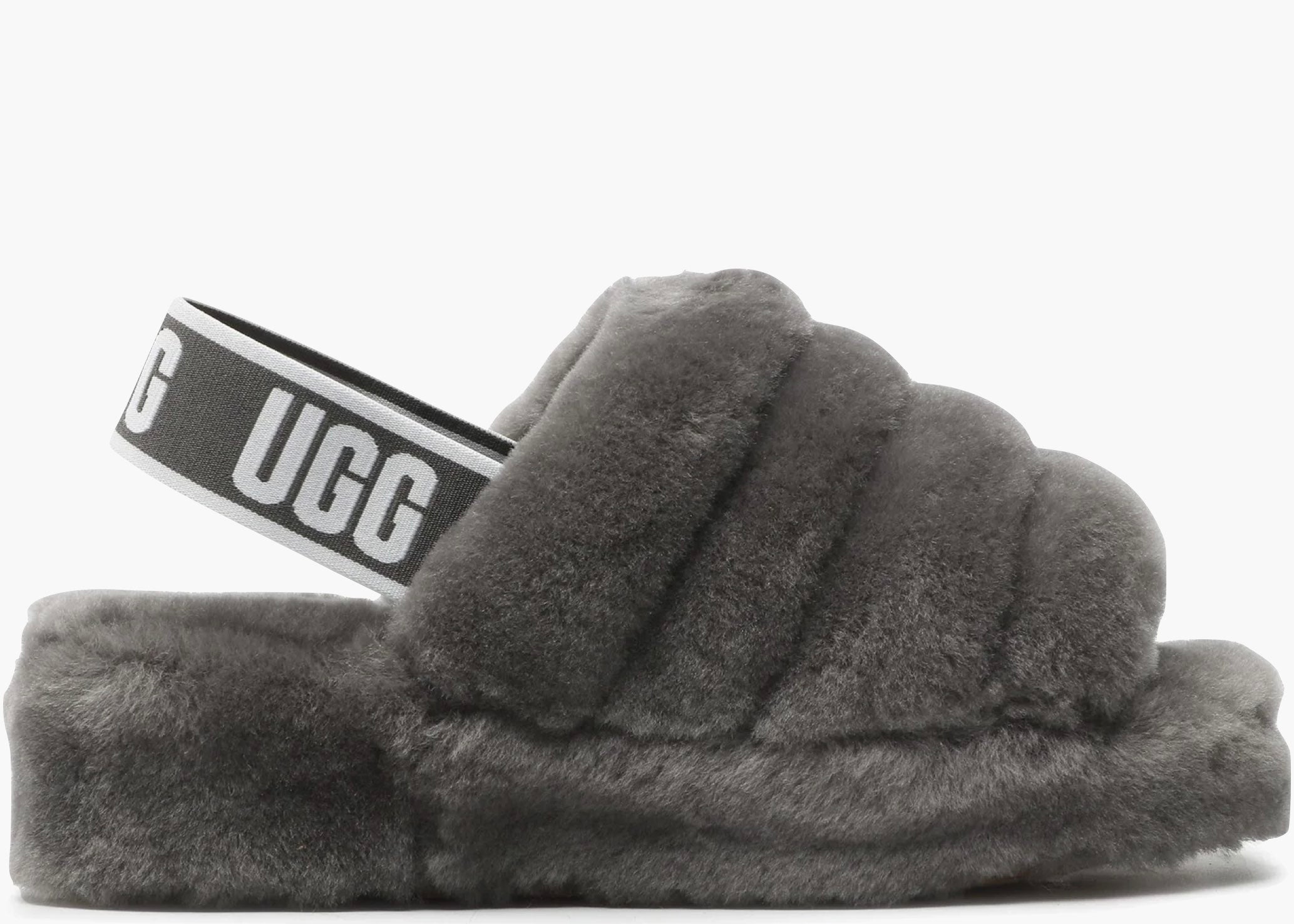 UGG Fluff Yeah Slide Charcoal (W)1095119-CHRC Hype Clothinga Limited Edition 