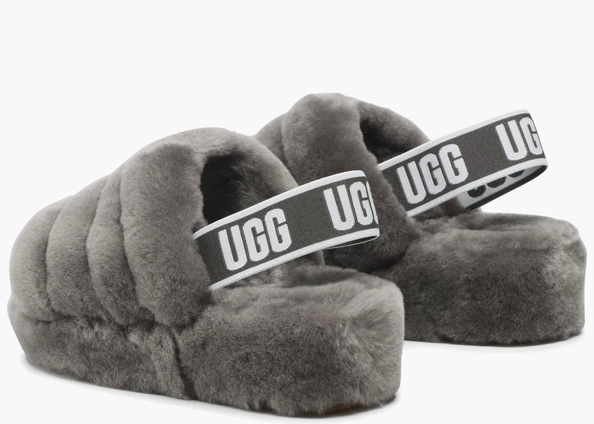 UGG Fluff Yeah Slide Charcoal (W)1095119-CHRC Hype Clothinga Limited Edition 